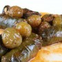 Stuffed grape leaves with plums